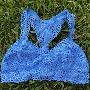 Blue Racerback Bralette